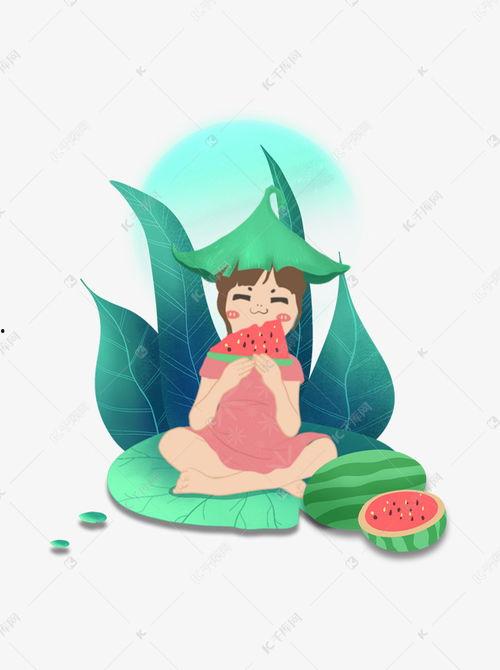 幸福的吃瓜图片,瓜田乐享幸福时光